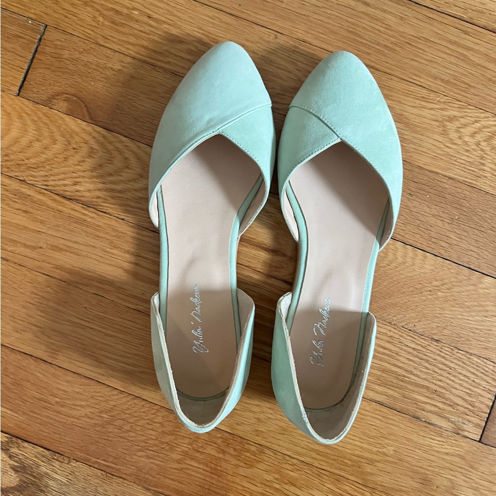 Custom D’Orsay Mint Flats